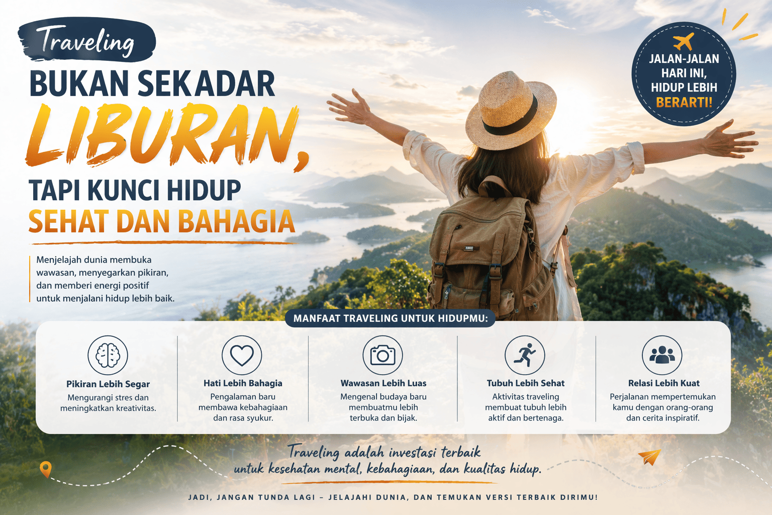 Traveling Bukan Sekadar Liburan, Tapi Kunci Hidup Sehat dan Bahagia