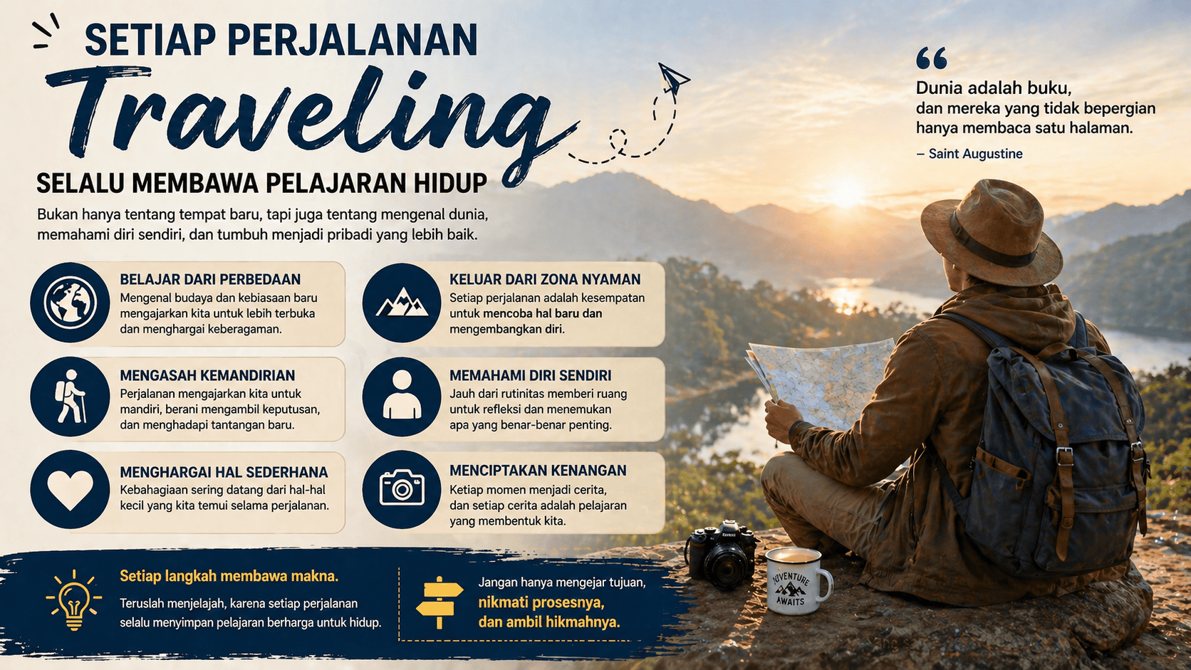 Setiap Perjalanan Traveling Selalu Membawa Pelajaran Hidup
