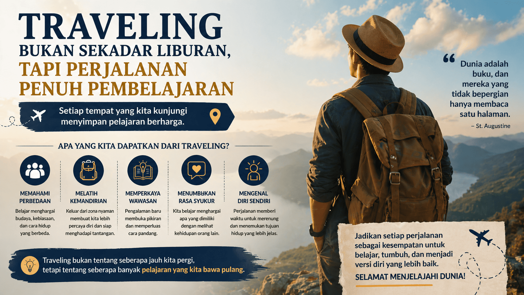 Traveling Bukan Sekadar Liburan, Tapi Perjalanan Penuh Pembelajaran