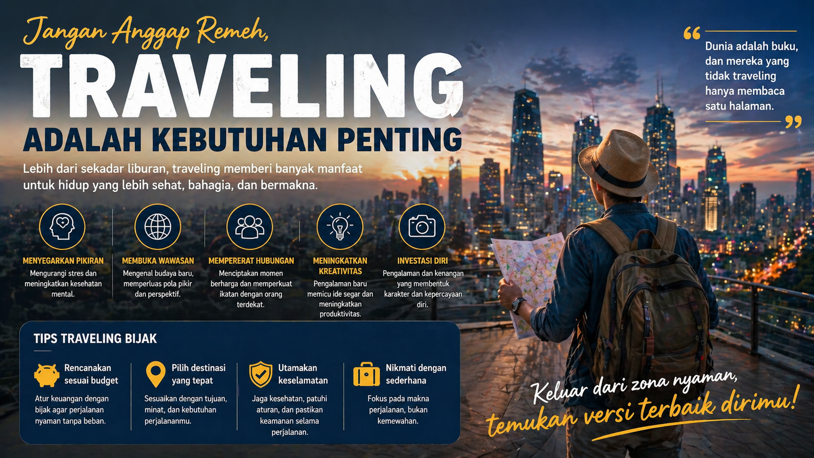 Jangan Anggap Remeh, Traveling adalah Kebutuhan Penting