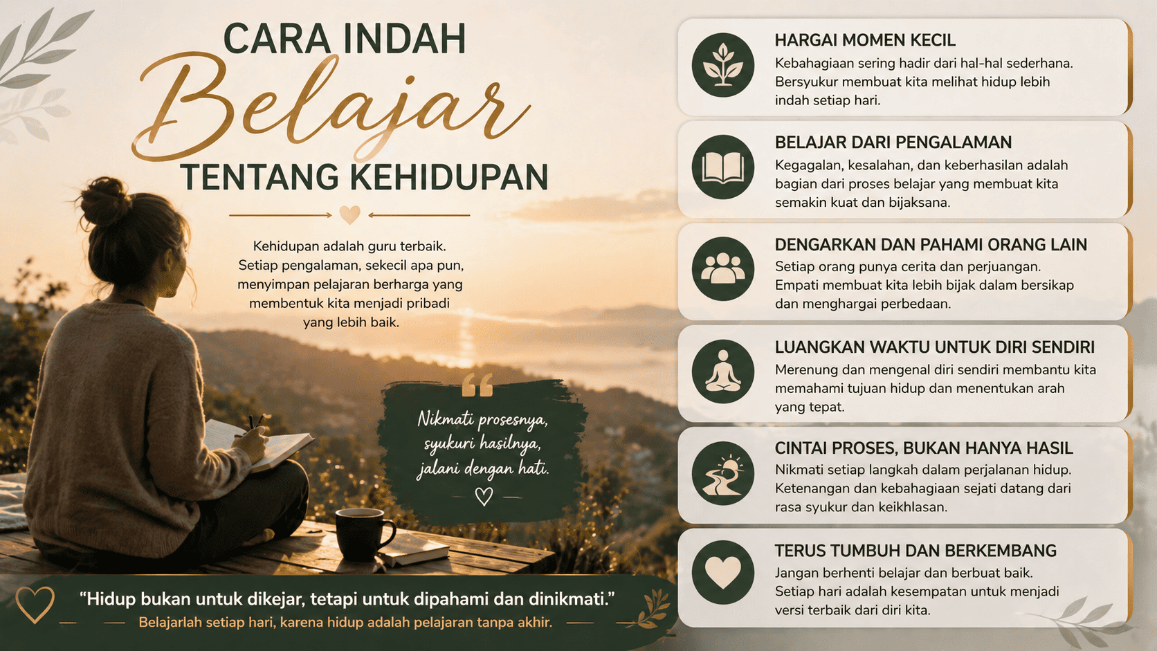 Cara Indah Belajar Tentang Kehidupan