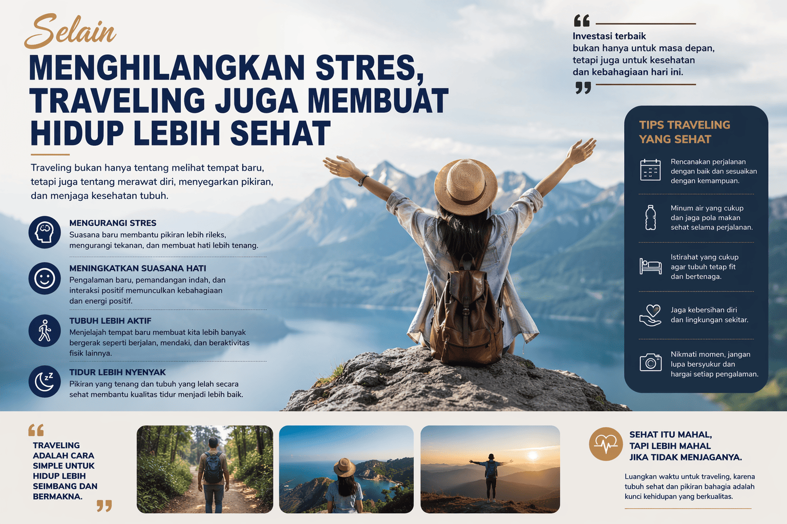 Selain Menghilangkan Stres, Traveling Juga Membuat Hidup Lebih Sehat