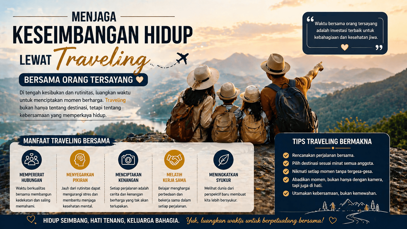 Menjaga Keseimbangan Hidup Lewat Traveling Bersama Orang Tersayang