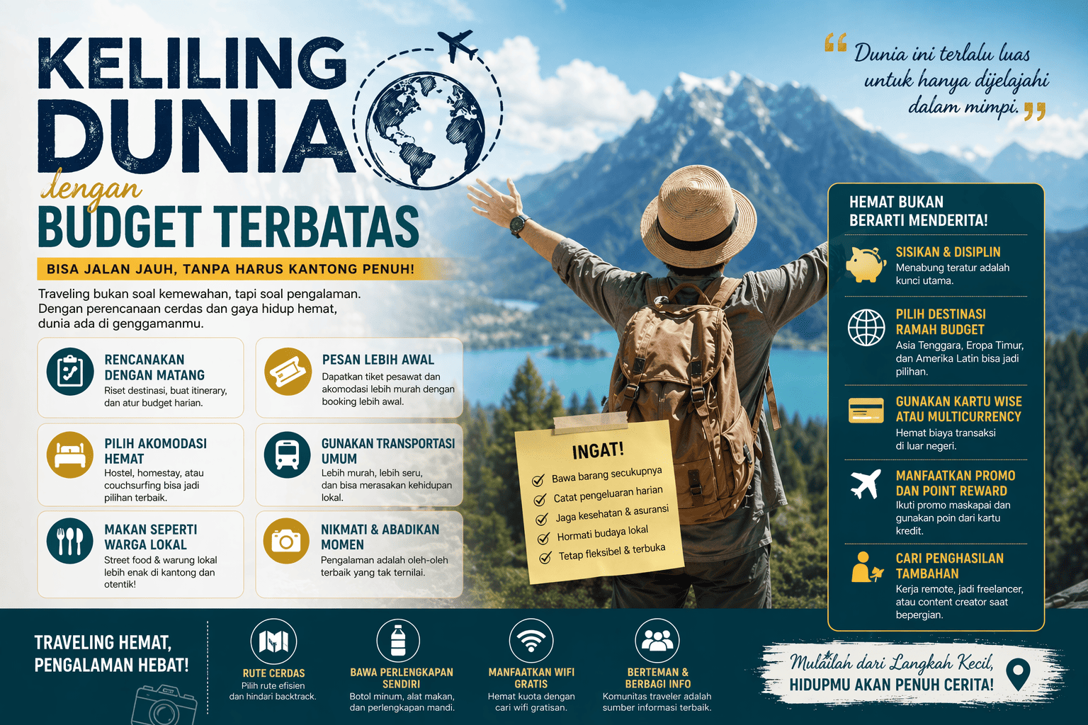 Keliling Dunia dengan Budget Terbatas