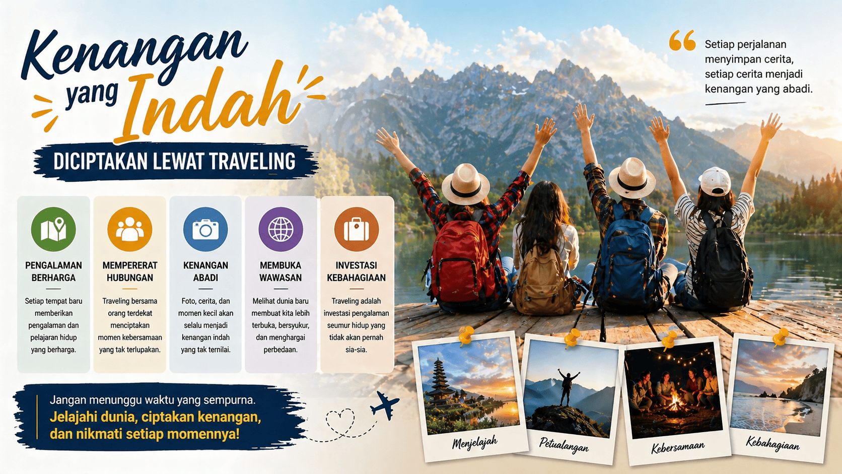 Kenangan yang Indah Diciptakan Lewat Traveling.