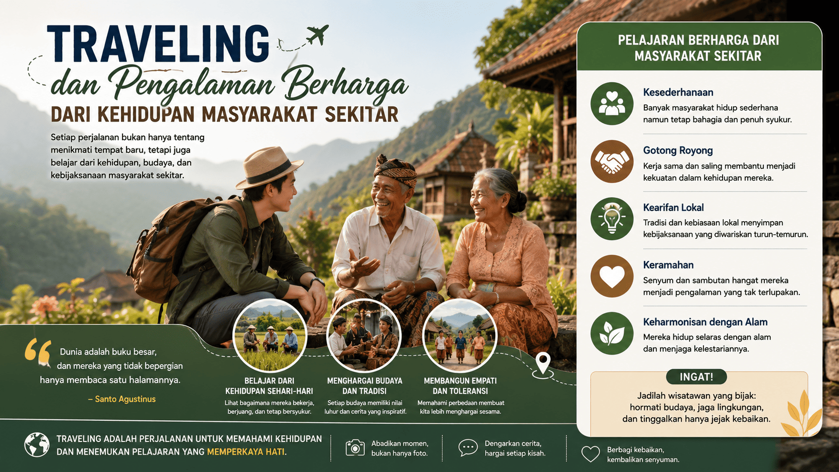 Traveling dan Pengalaman Berharga dari Kehidupan Masyarakat Sekitar.