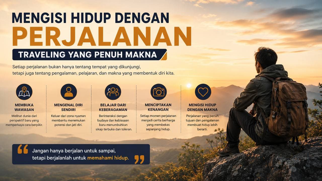 Mengisi Hidup dengan Perjalanan, Traveling yang Penuh Makna.