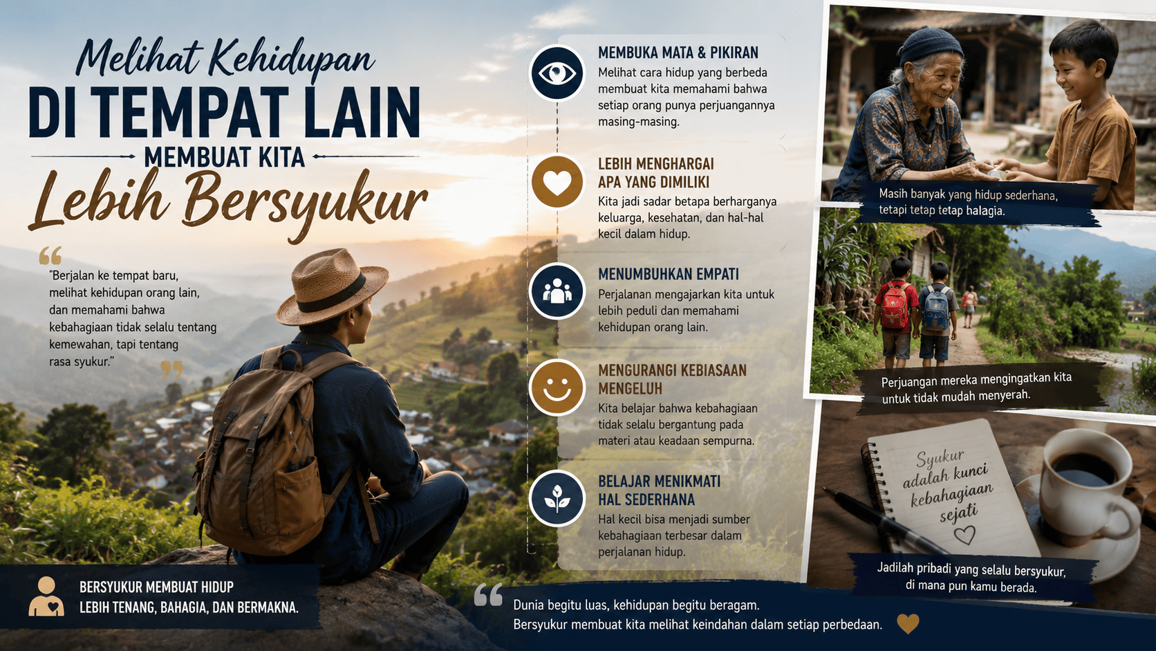 Melihat Kehidupan di Tempat Lain Membuat Kita Lebih Bersyukur.