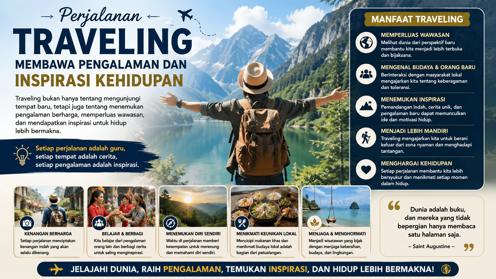 Perjalanan Traveling Membawa Pengalaman dan Inspirasi Kehidupan.