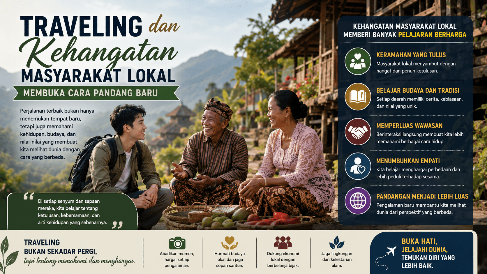 Traveling dan Kehangatan Masyarakat Lokal Membuka Cara Pandang Baru.