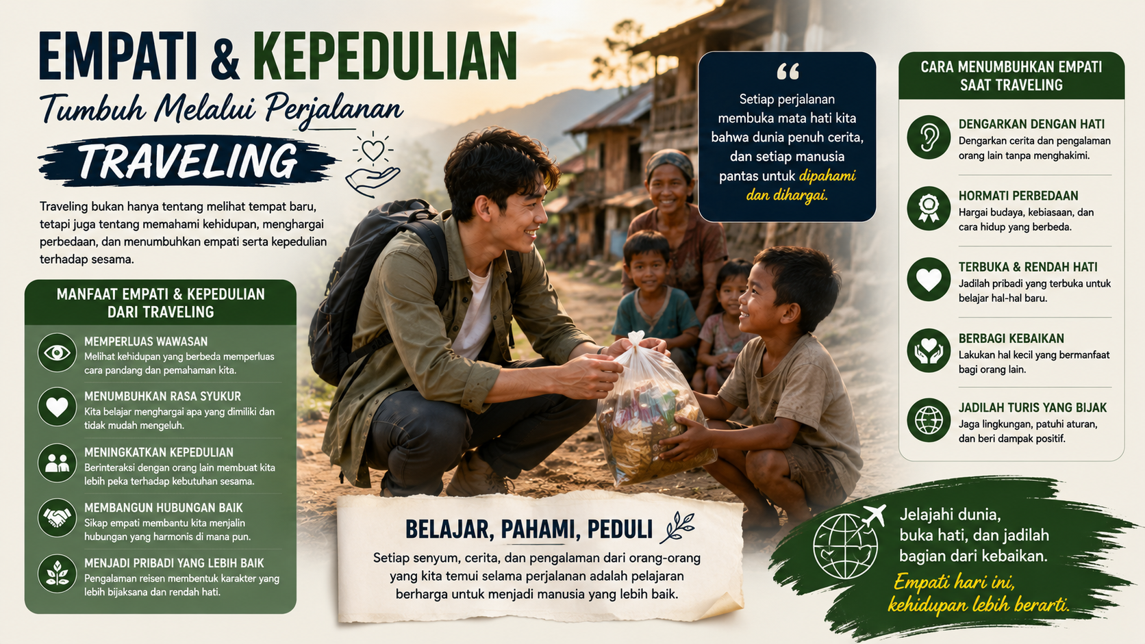Empati dan Kepedulian Tumbuh Melalui Perjalanan Traveling.