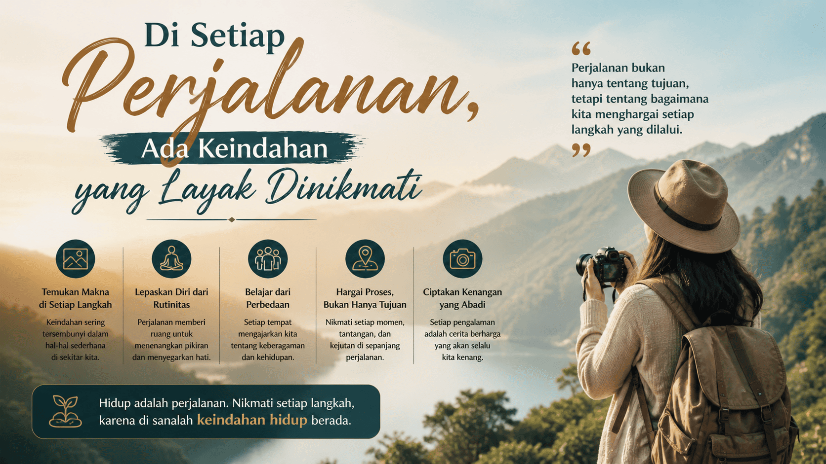 Di Setiap Perjalanan, Ada Keindahan yang Layak Dinikmati