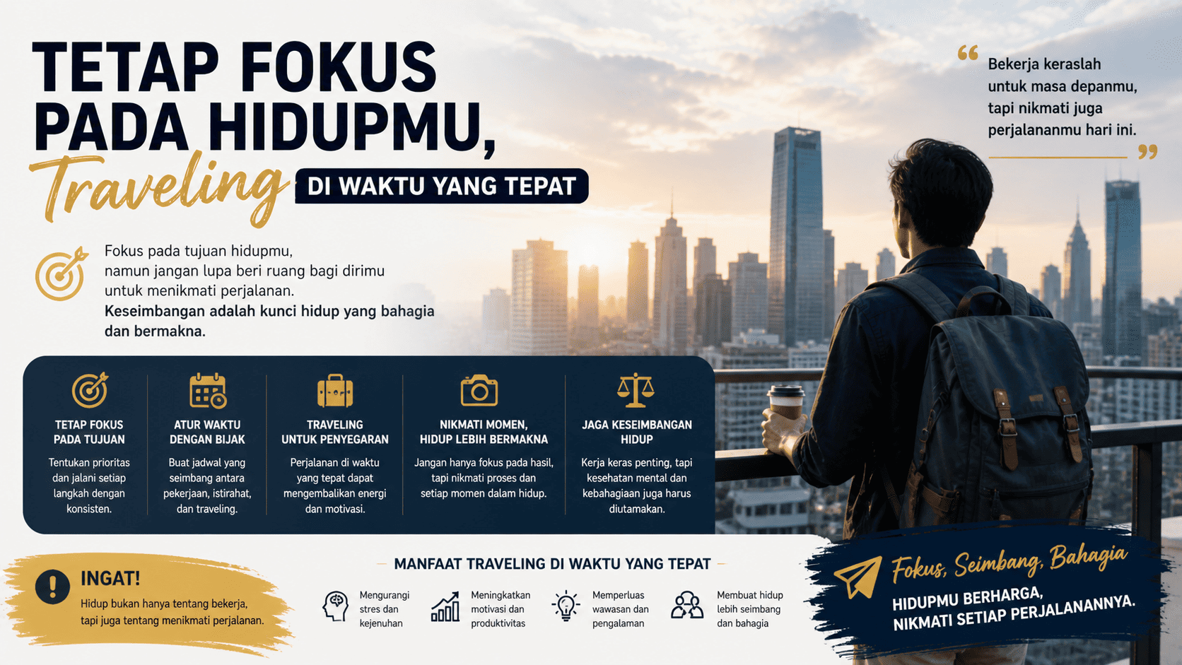 Tetap Fokus pada Hidupmu, Traveling di Waktu yang Tepat