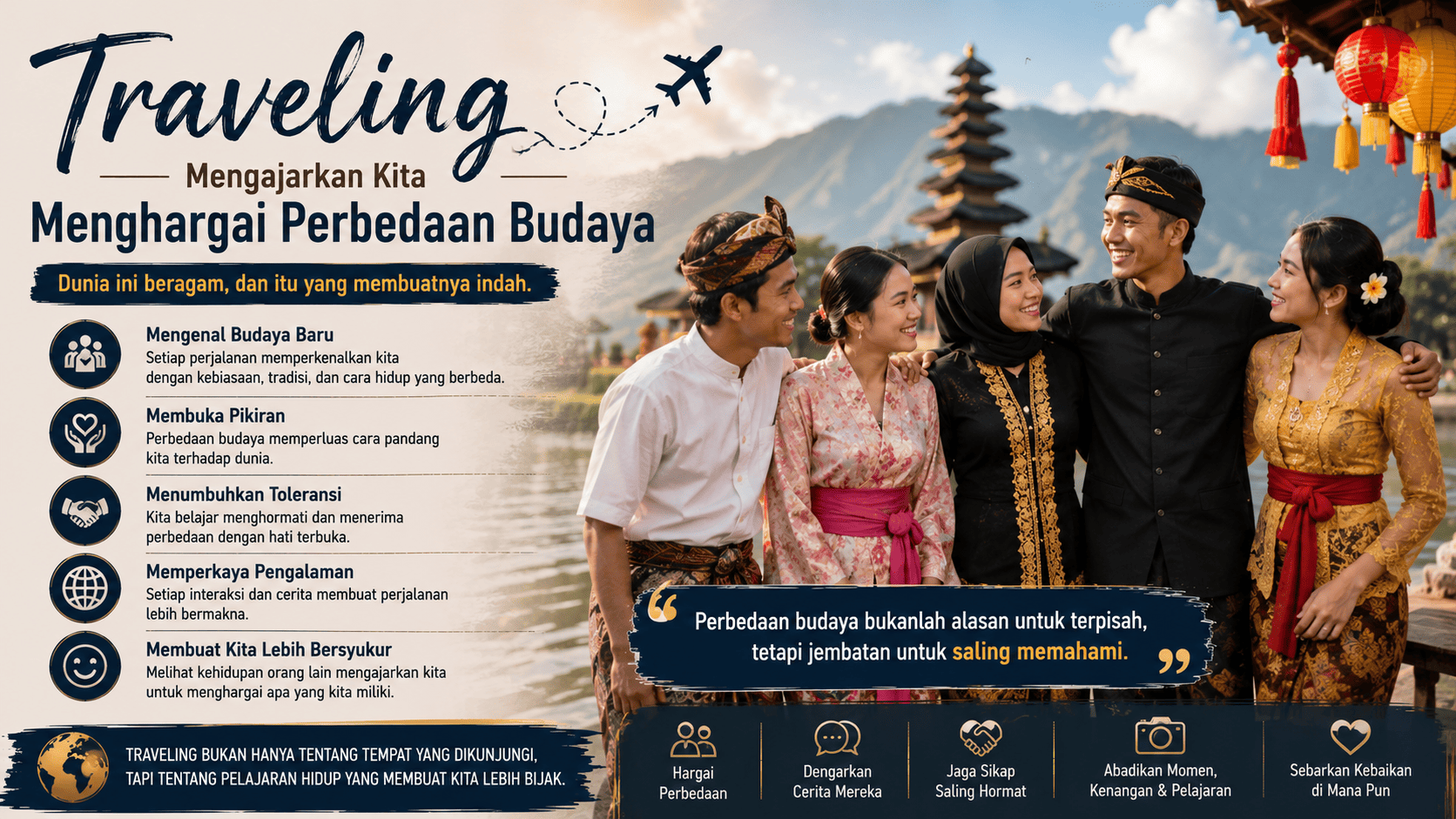Traveling Mengajarkan Kita Menghargai Perbedaan Budaya.