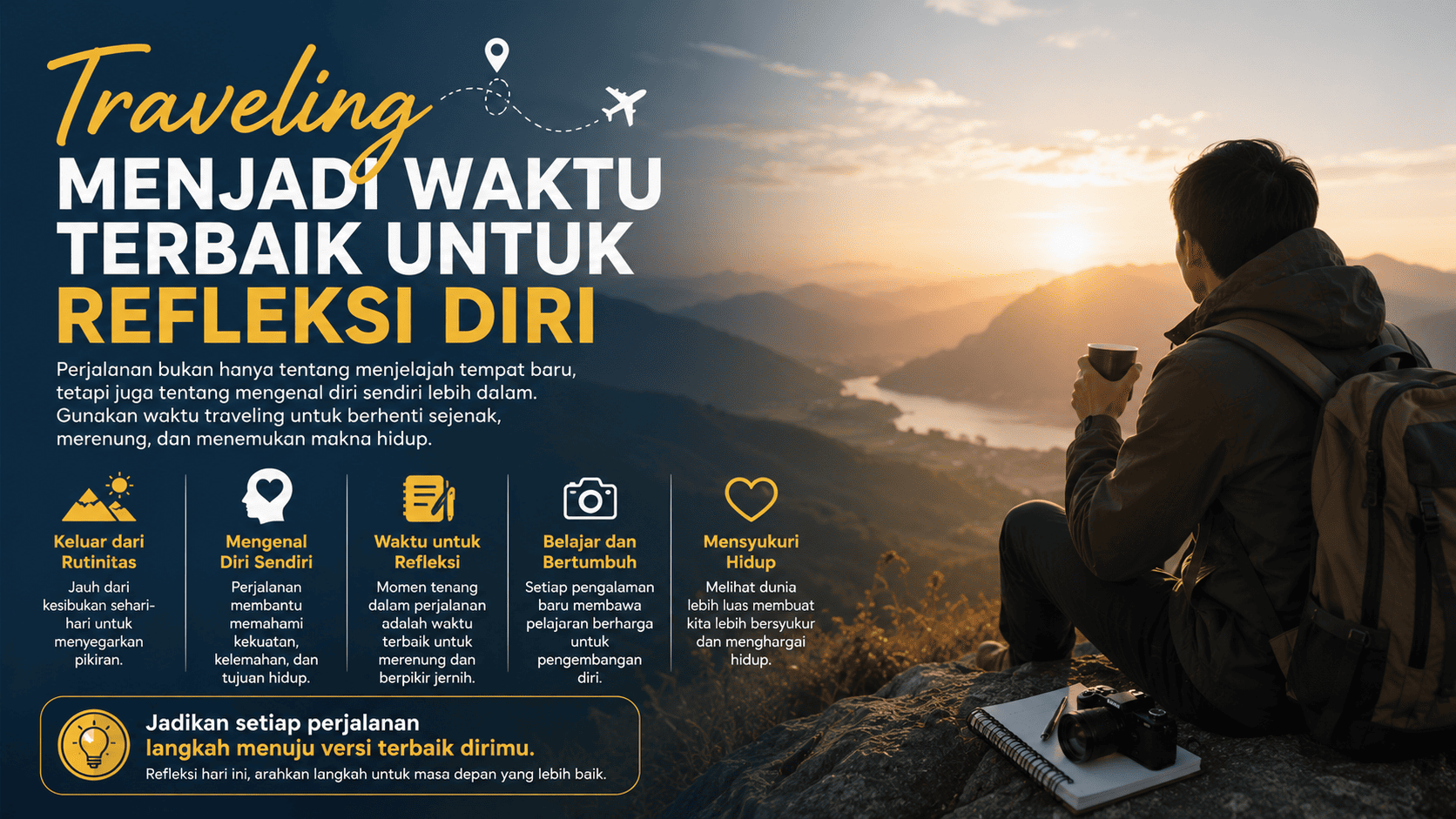 Traveling Menjadi Waktu Terbaik untuk Refleksi Diri.