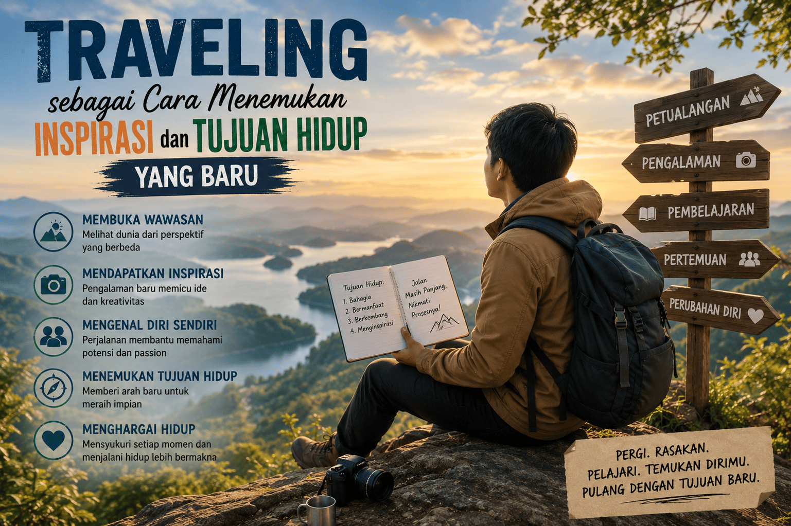 Traveling sebagai Cara Menemukan Inspirasi dan Tujuan Hidup yang Baru.