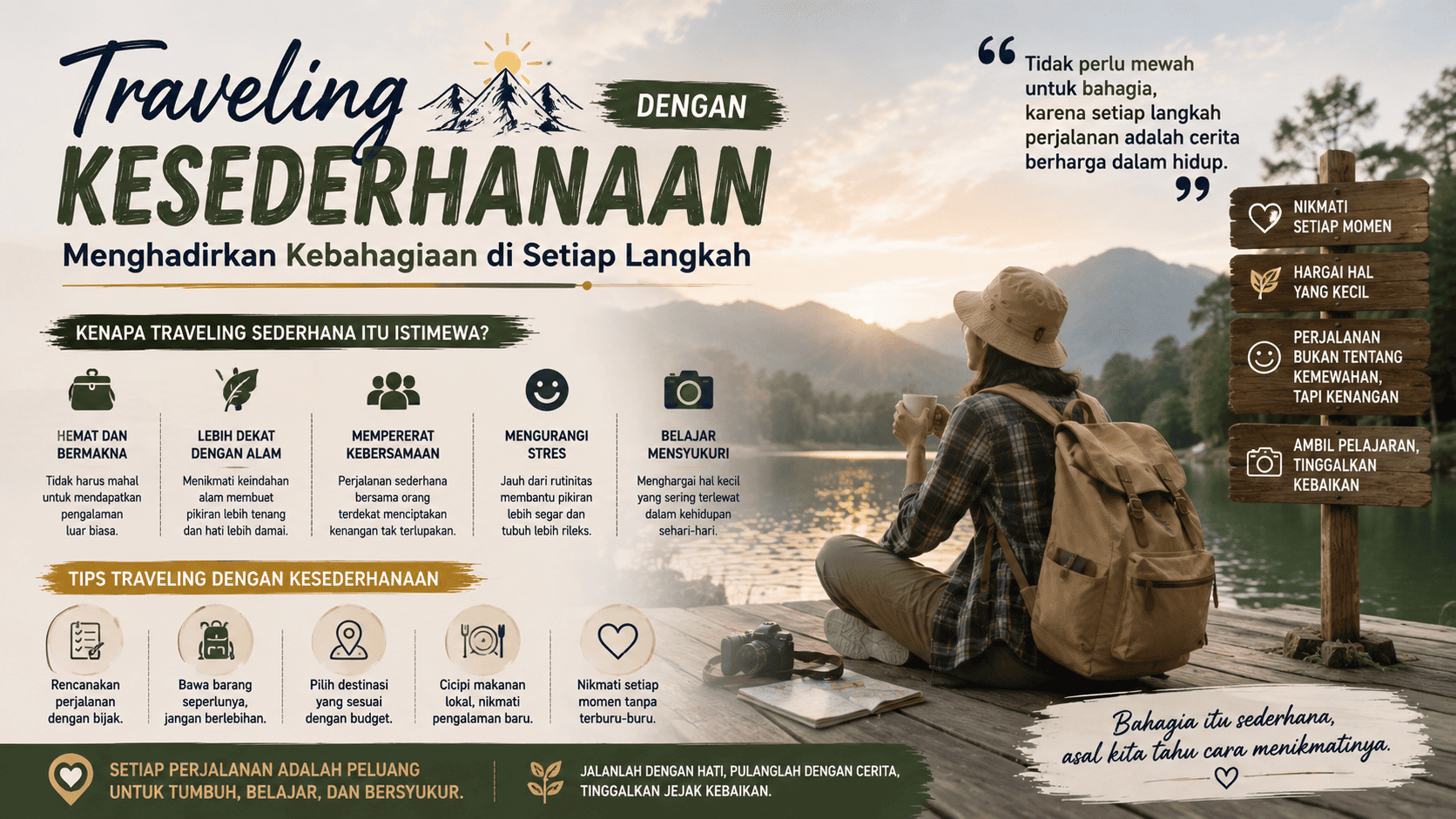 Traveling dengan Kesederhanaan Menghadirkan Kebahagiaan di Setiap Langkah.