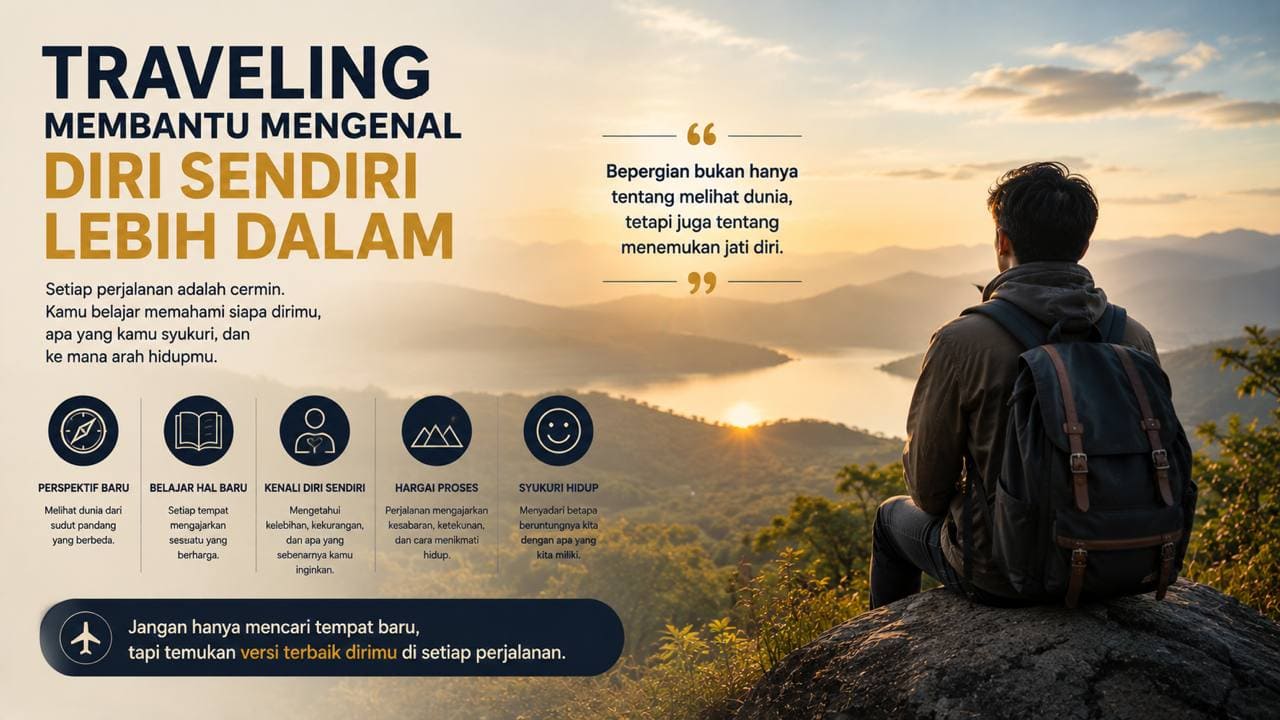 Traveling Membantu Mengenal Diri Sendiri Lebih Dalam.
