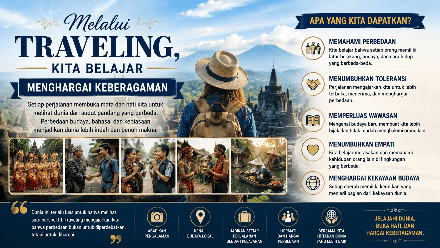 Melalui Traveling, Kita Belajar Menghargai Keberagaman.