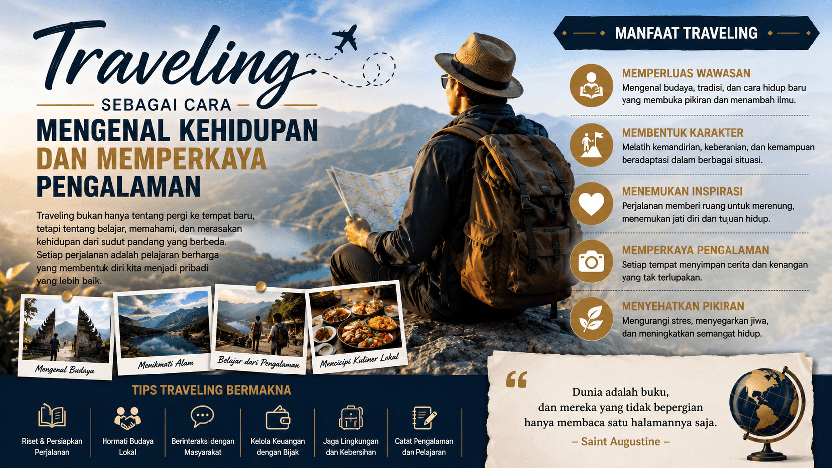 Traveling sebagai Cara Mengenal Kehidupan dan Memperkaya Pengalaman.