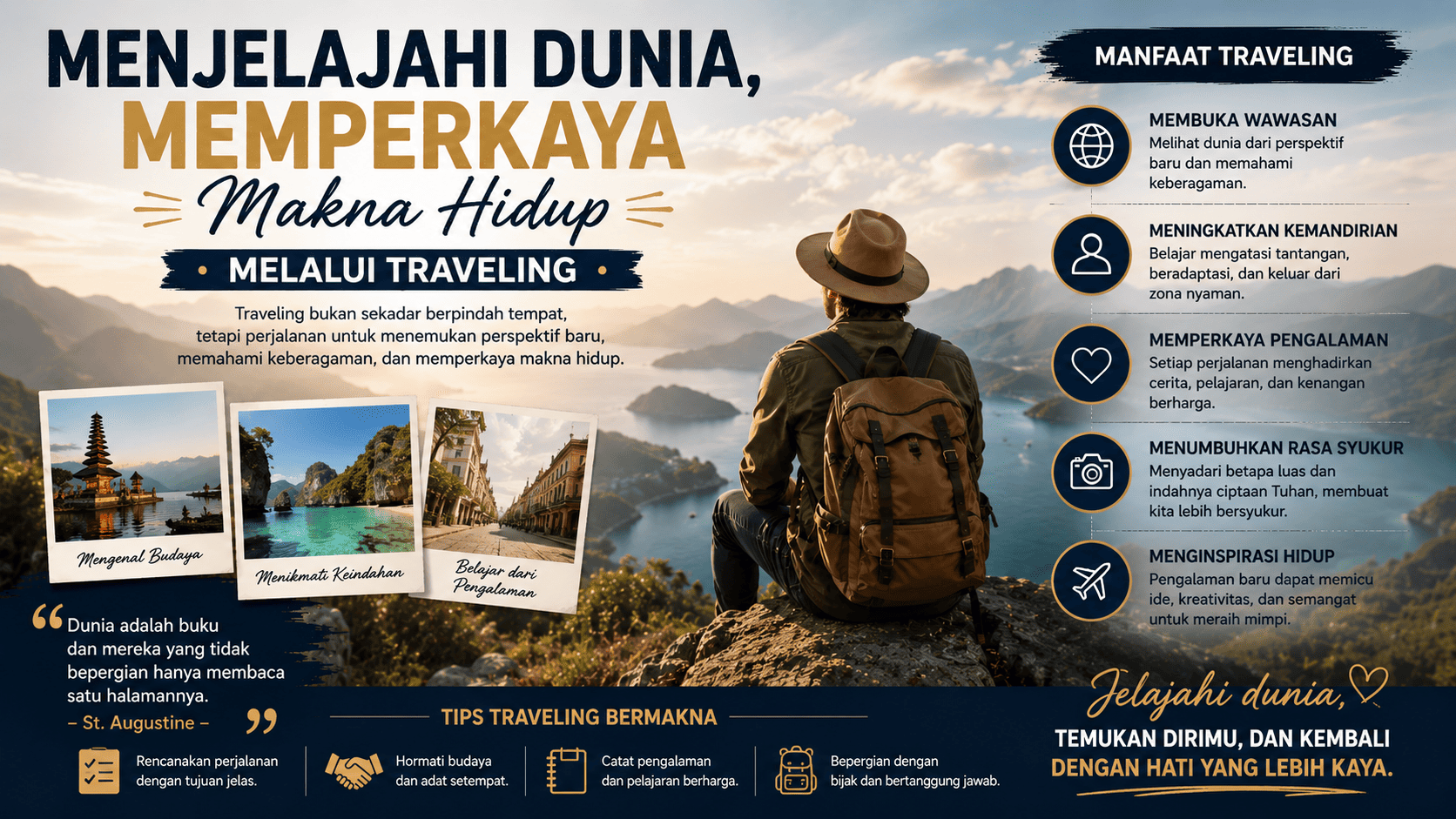 Menjelajah Dunia, Memperkaya Makna Hidup Melalui Traveling.