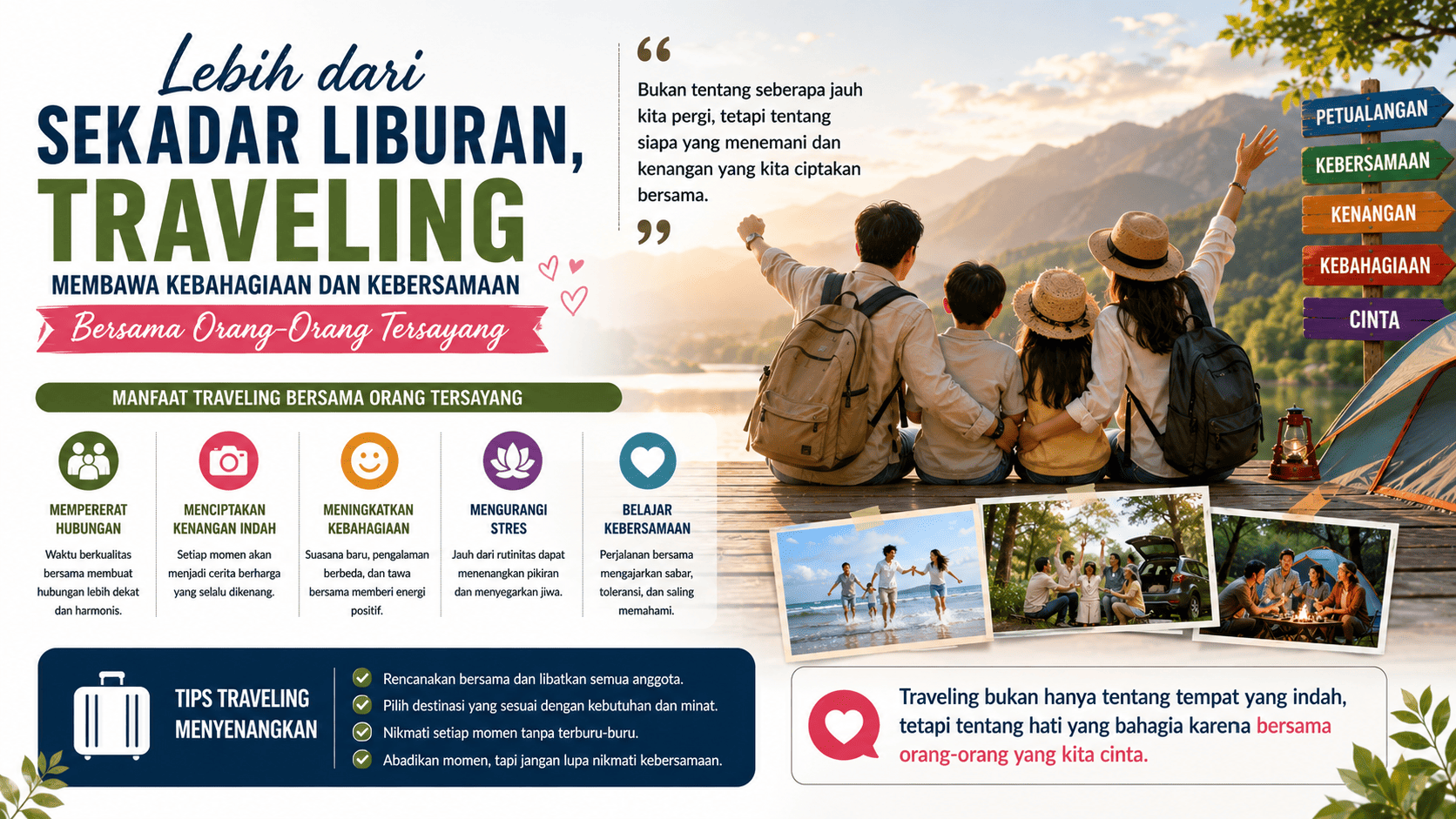 Lebih dari Sekadar Liburan, Traveling Membawa Kebahagiaan dan Kebersamaan Bersama Orang-Orang Tersayang.