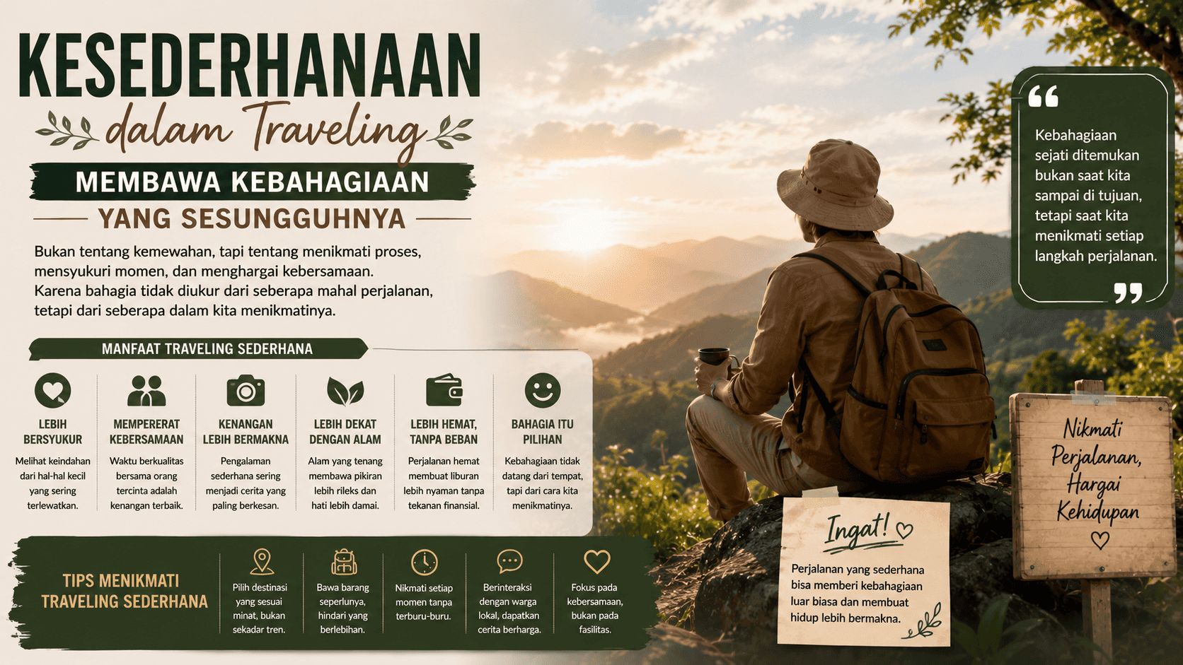 Kesederhanaan dalam Traveling Membawa Kebahagiaan yang Sesungguhnya.