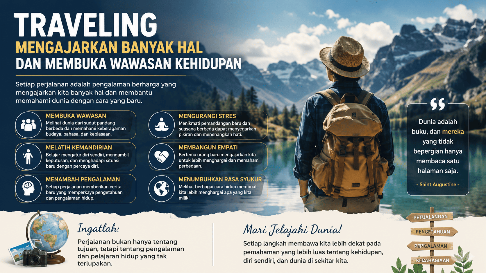 Traveling Mengajarkan Banyak Hal dan Membuka Wawasan Kehidupan.
