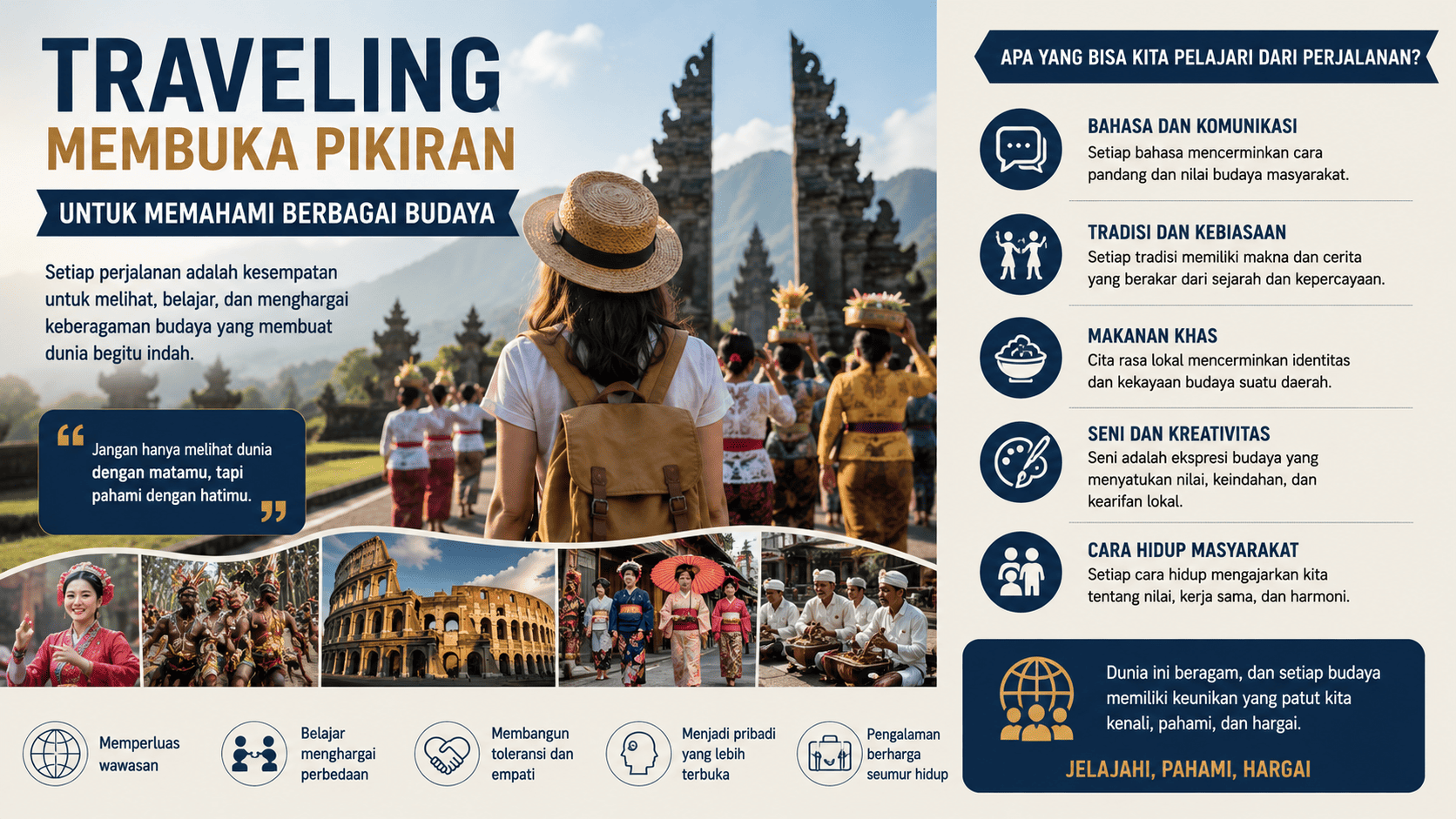 Traveling Membuka Pikiran untuk Memahami Berbagai Budaya.