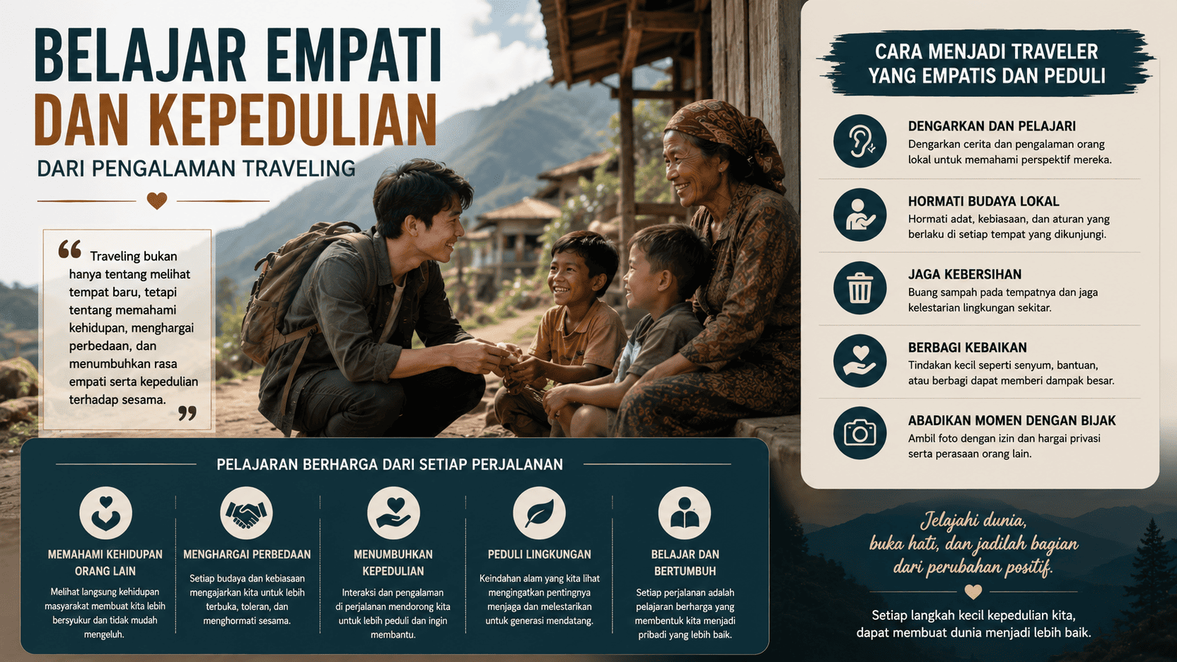 Belajar Empati dan Kepedulian dari Pengalaman Traveling.