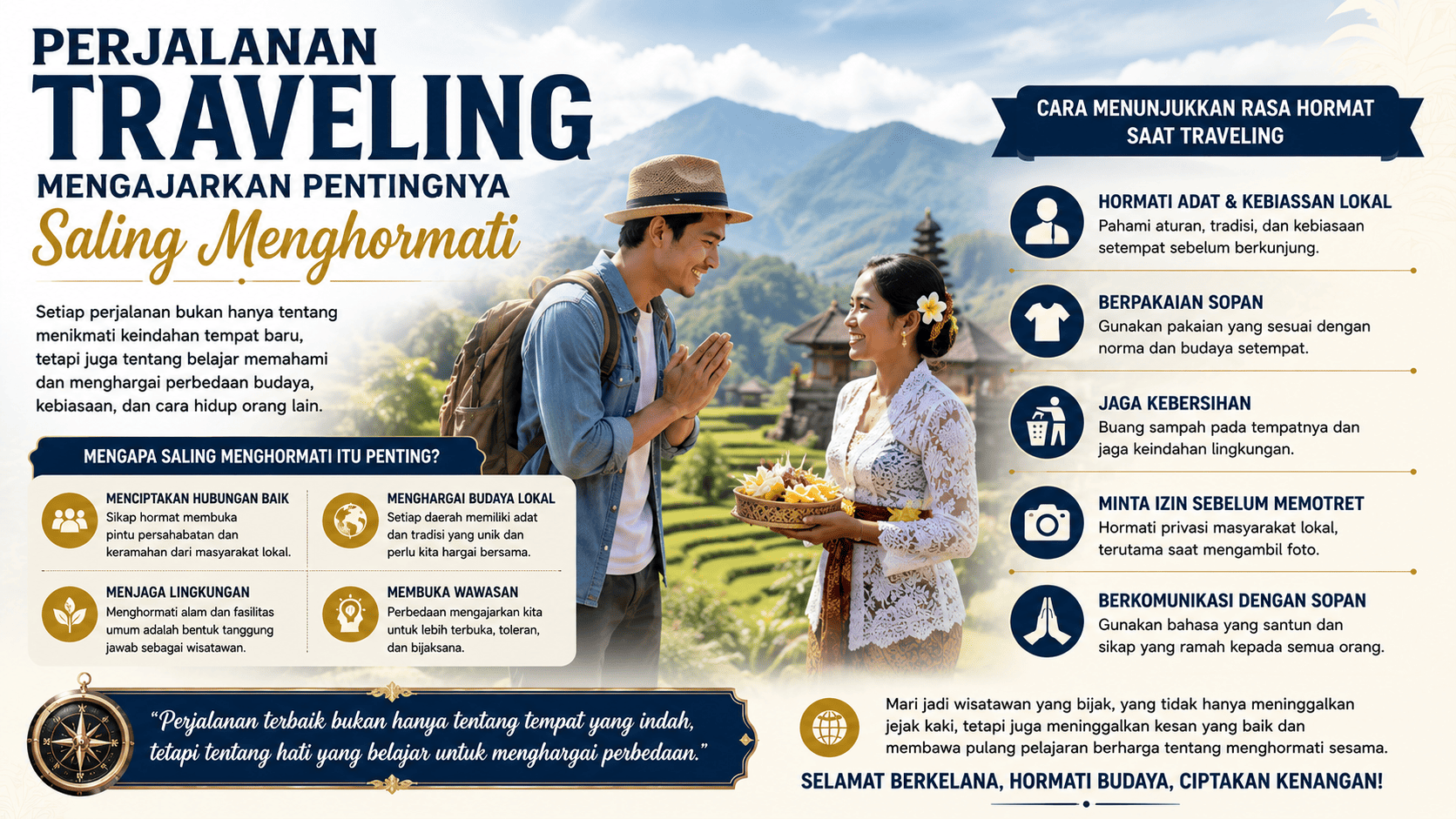 Perjalanan Traveling Mengajarkan Pentingnya Saling Menghormati.