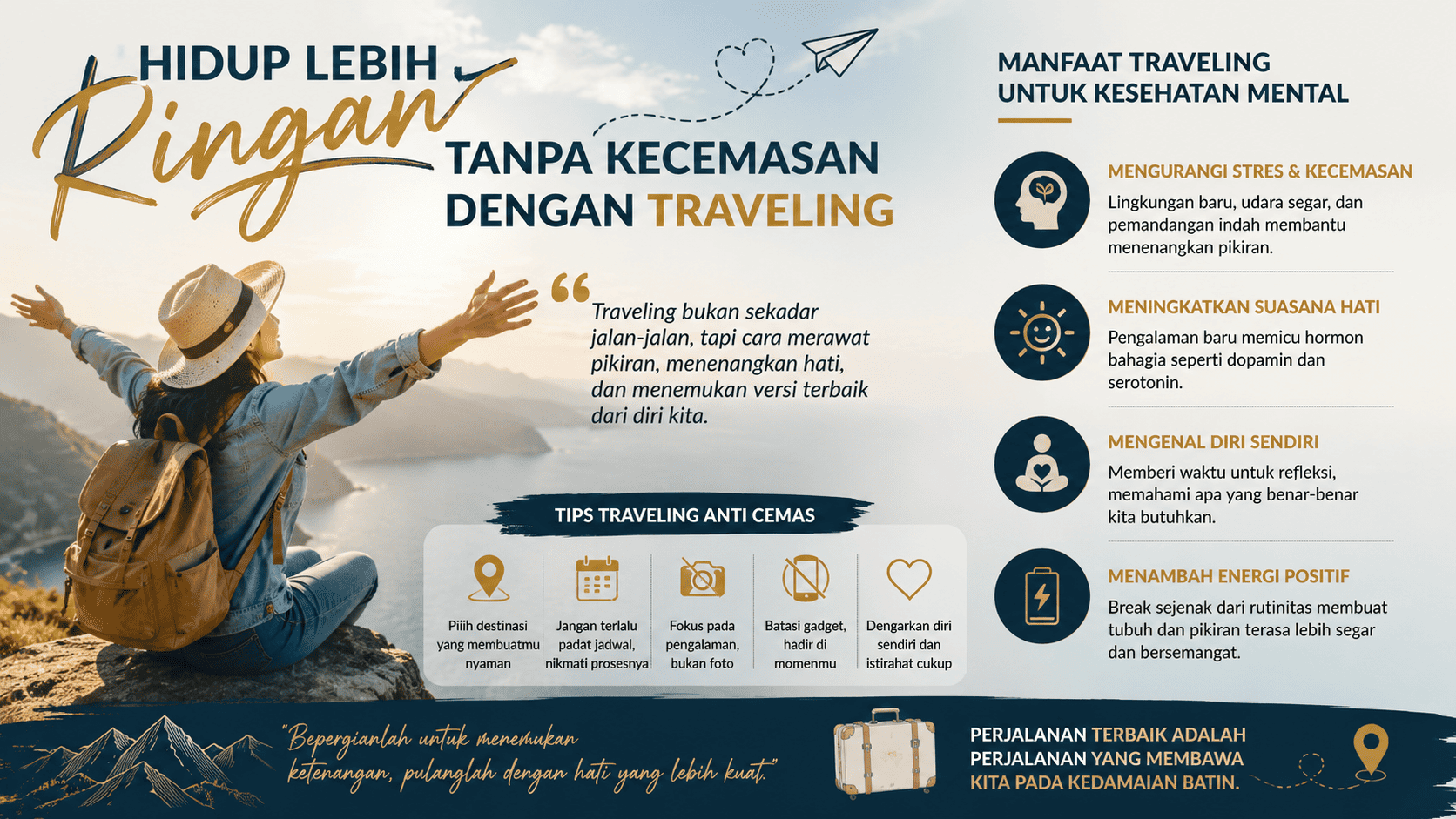 Hidup Lebih Ringan Tanpa Kecemasan dengan Traveling.