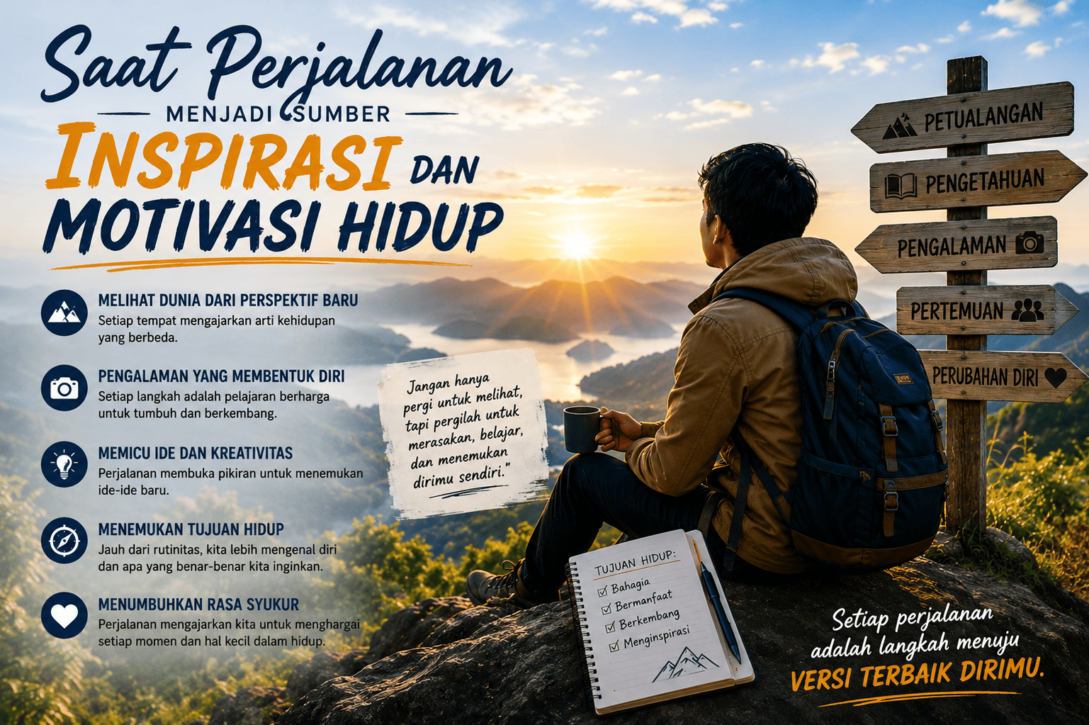 Saat Perjalanan Menjadi Sumber Inspirasi dan Motivasi Hidup.