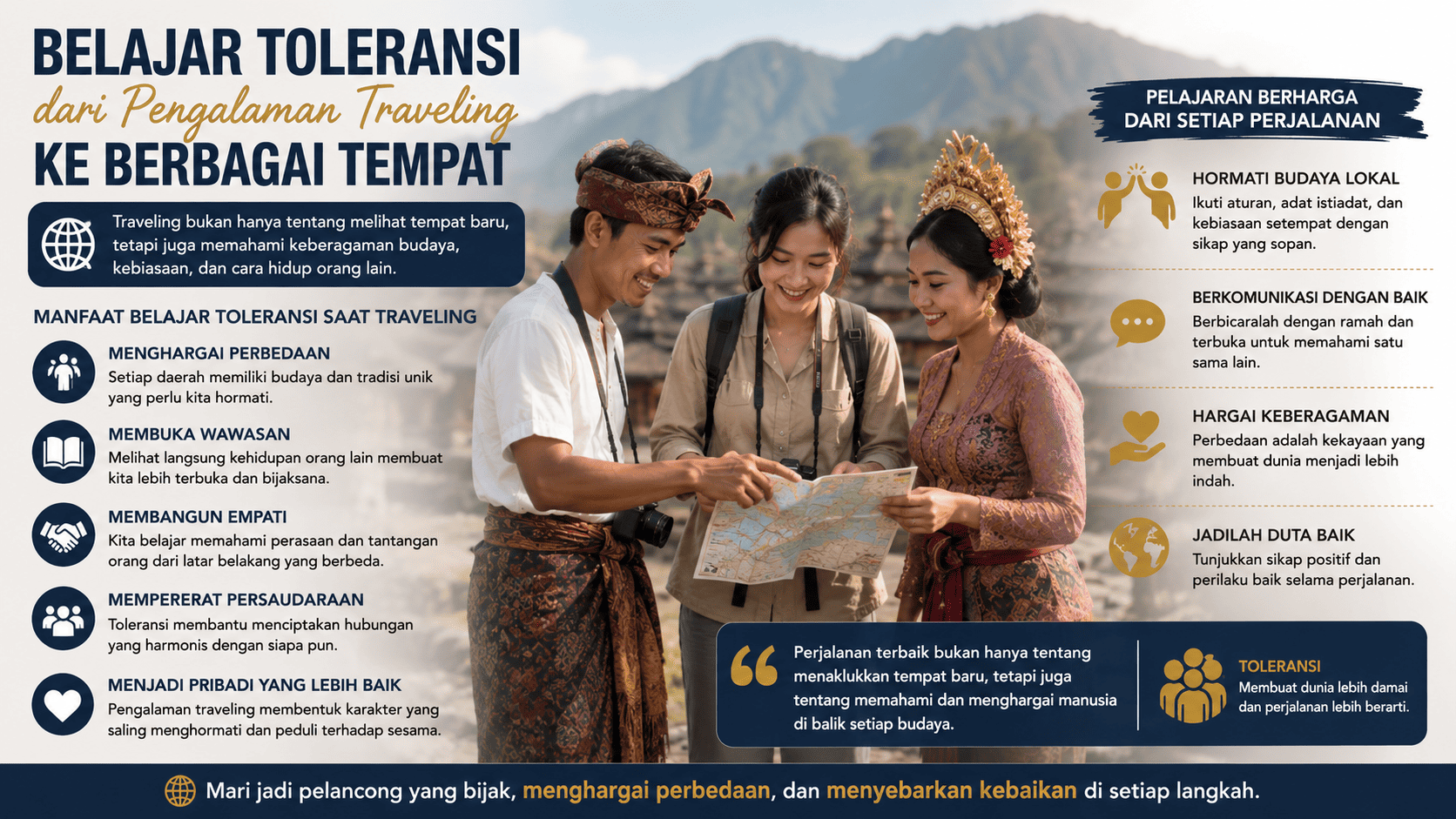 Belajar Toleransi dari Pengalaman Traveling ke Berbagai Tempat.