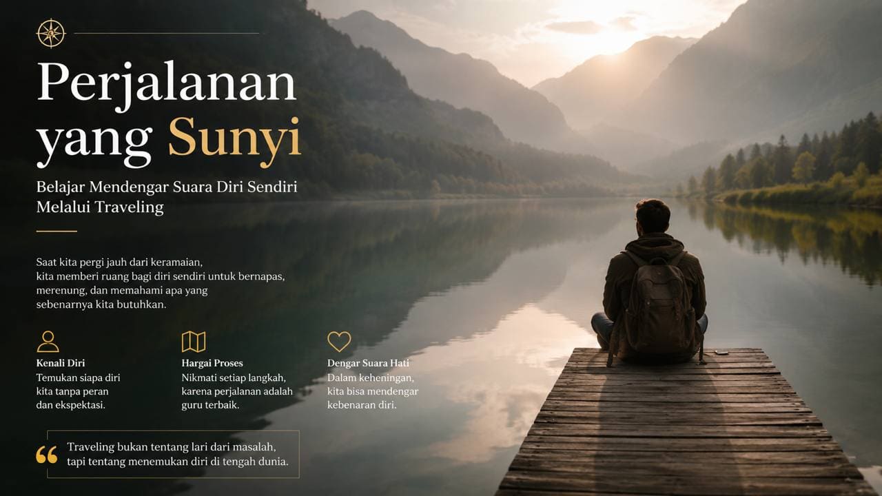 Perjalanan yang Sunyi, Belajar Mendengar Suara Diri Sendiri Melalui Traveling.