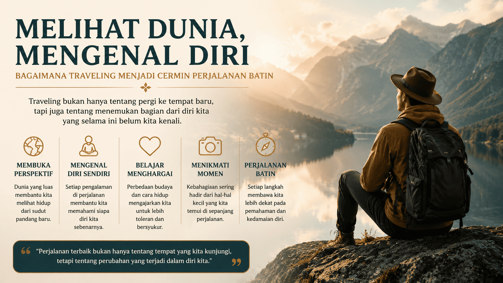 Melihat Dunia, Mengenal Diri Bagaimana Traveling Menjadi Cermin Perjalanan Batin.
