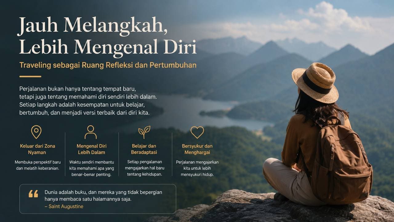 Jauh Melangkah, Lebih Mengenal Diri Traveling sebagai Ruang Refleksi dan Pertumbuhan.
