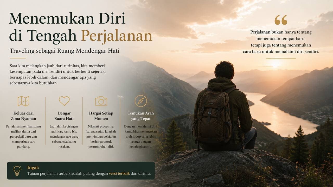 Menemukan Diri di Tengah Perjalanan, Traveling sebagai Ruang Mendengar Hati.