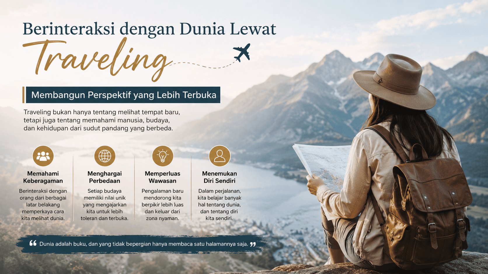 Berinteraksi dengan Dunia Lewat Traveling: Membangun Perspektif yang Lebih Terbuka.