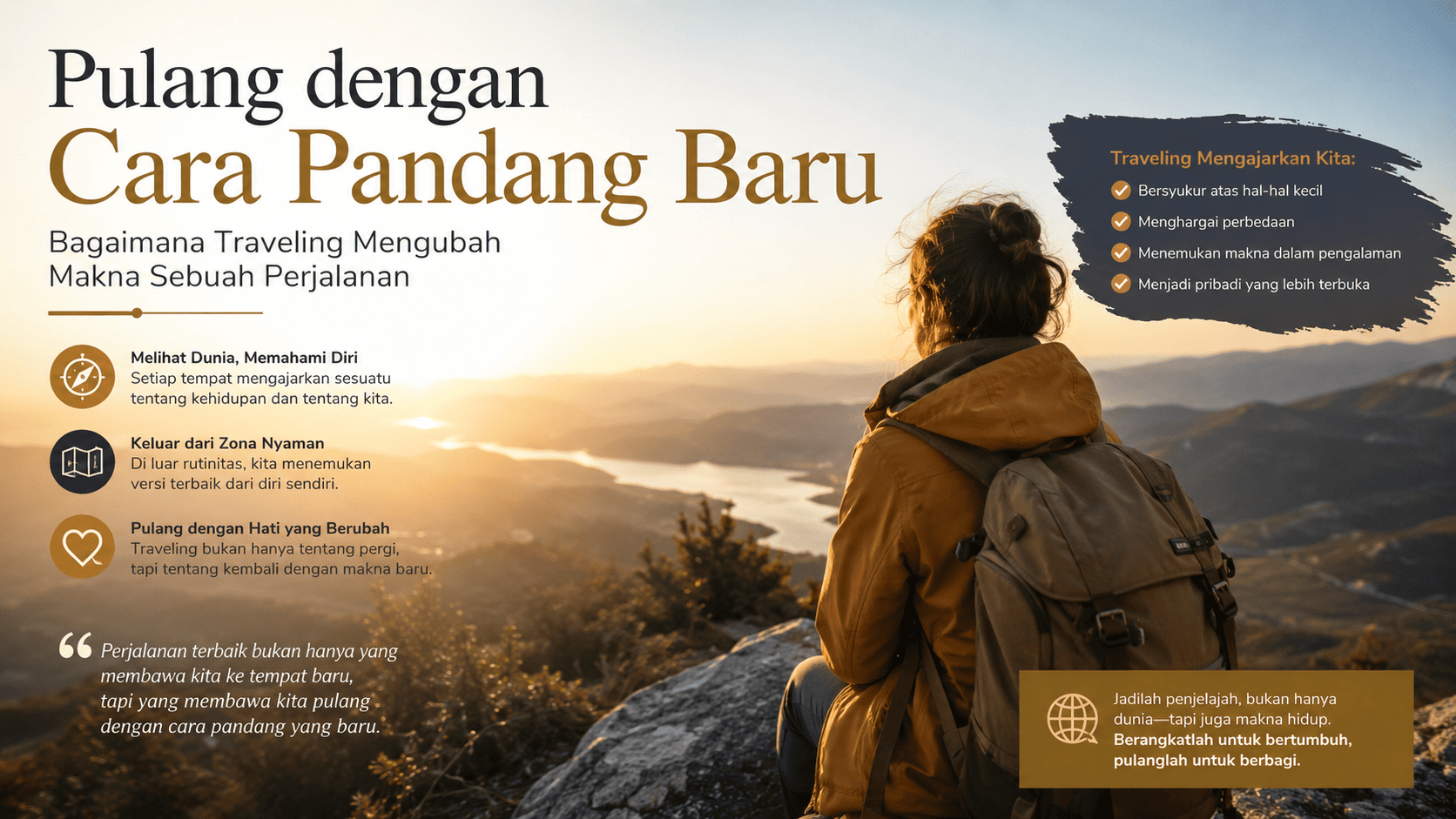 Pulang dengan Cara Pandang Baru, Bagaimana Traveling Mengubah Makna Sebuah Perjalanan.