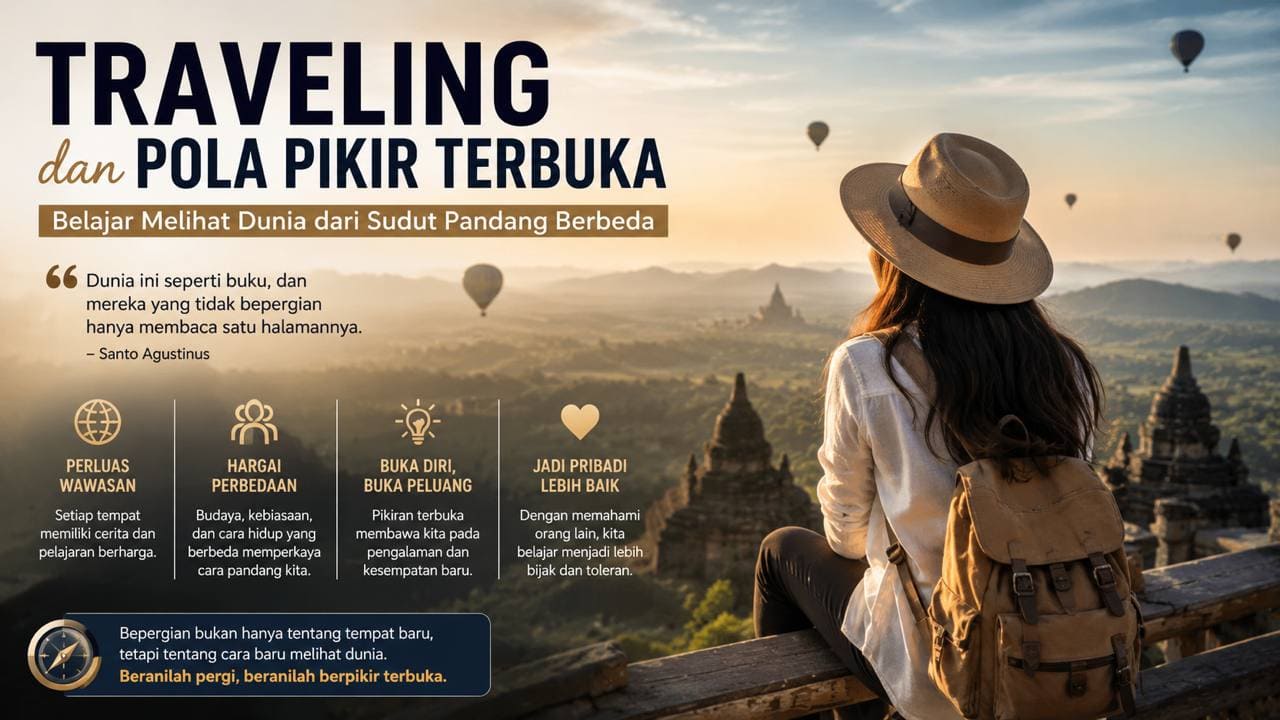 Traveling dan Pola Pikir Terbuka, Belajar Melihat Dunia dari Sudut Pandang Berbeda.