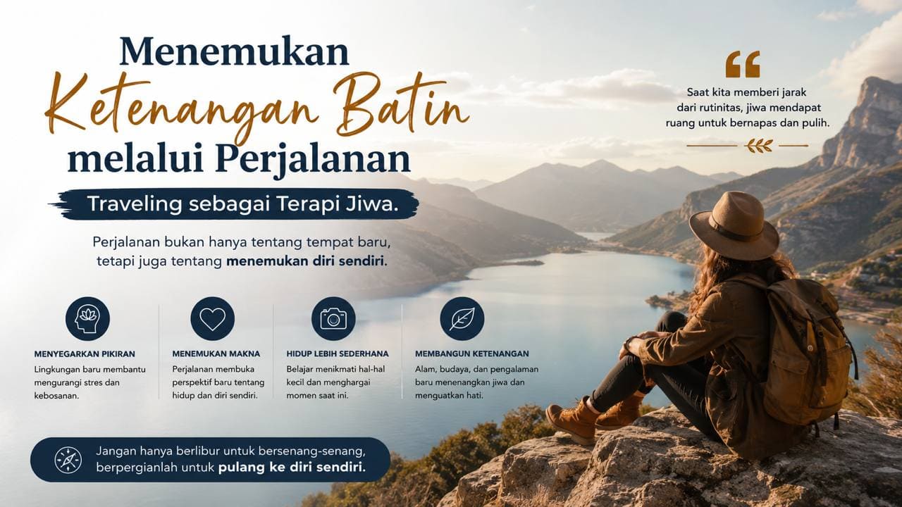 Menemukan Ketenangan Batin melalui Perjalanan, Traveling sebagai Terapi Jiwa.