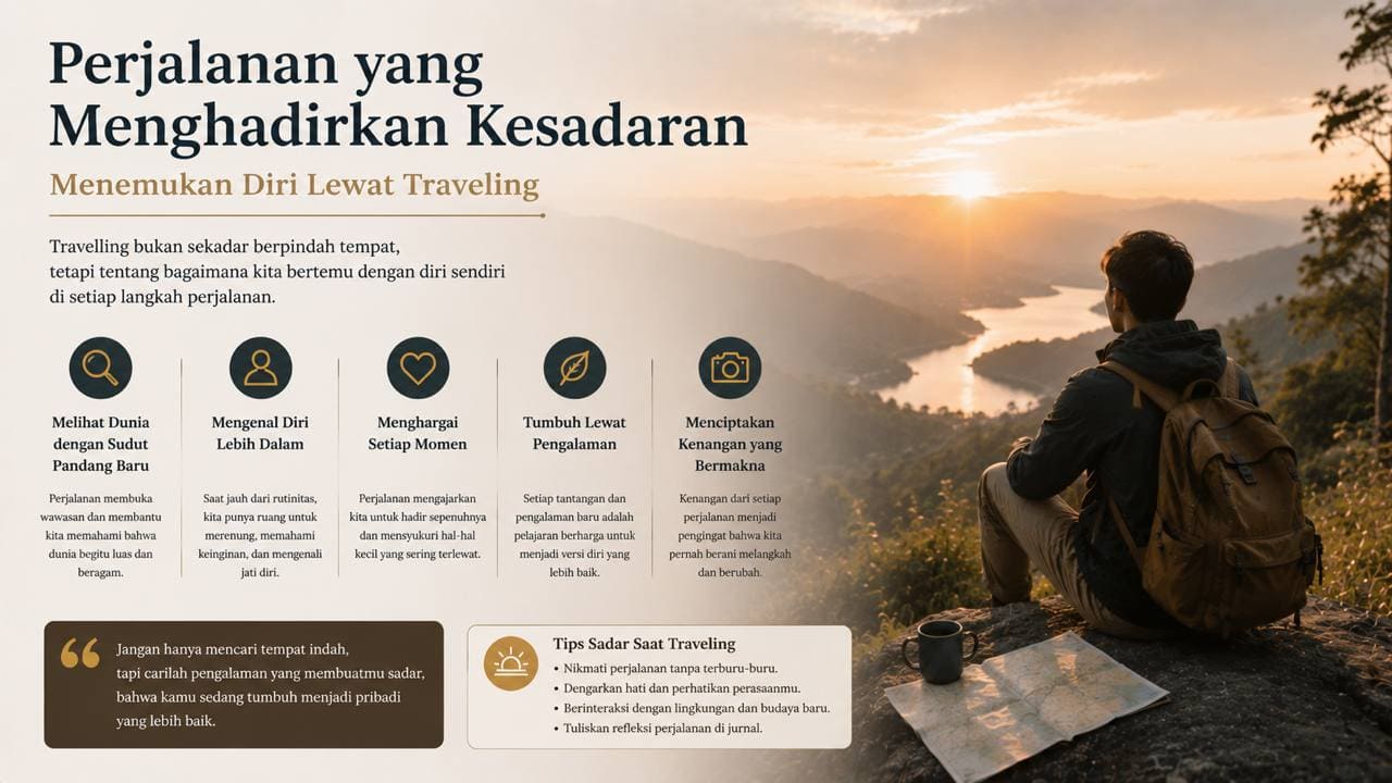 Perjalanan yang Menghadirkan Kesadaran, Menemukan Diri Lewat Traveling.