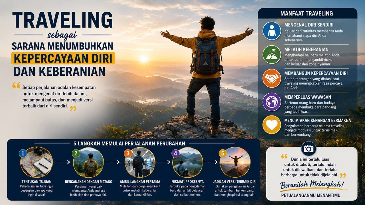 Traveling sebagai Sarana Menumbuhkan Kepercayaan Diri dan Keberanian.