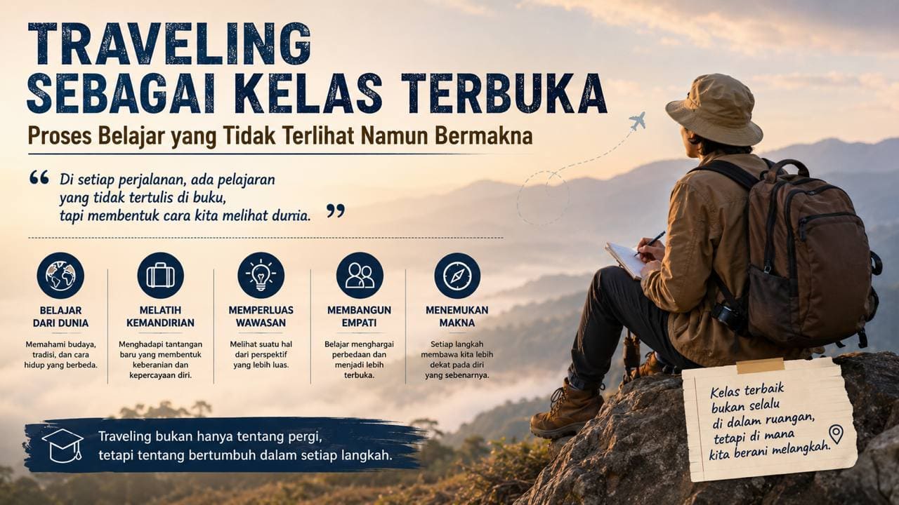 Traveling sebagai Kelas Terbuka, Proses Belajar yang Tidak Terlihat Namun Bermakna.