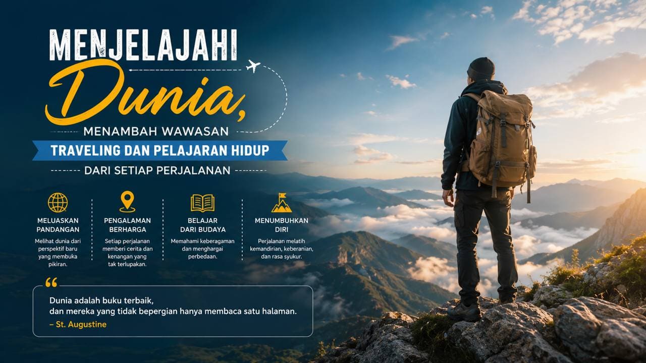 Menjelajahi Dunia, Menambah Wawasan  Traveling dan Pelajaran Hidup dari Setiap Perjalanan.