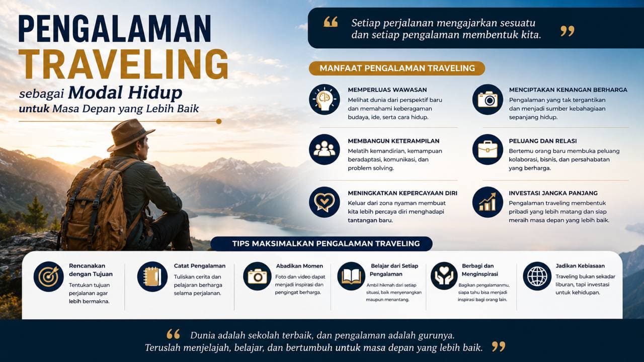 Pengalaman Traveling sebagai Modal Hidup untuk Masa Depan yang Lebih Baik.