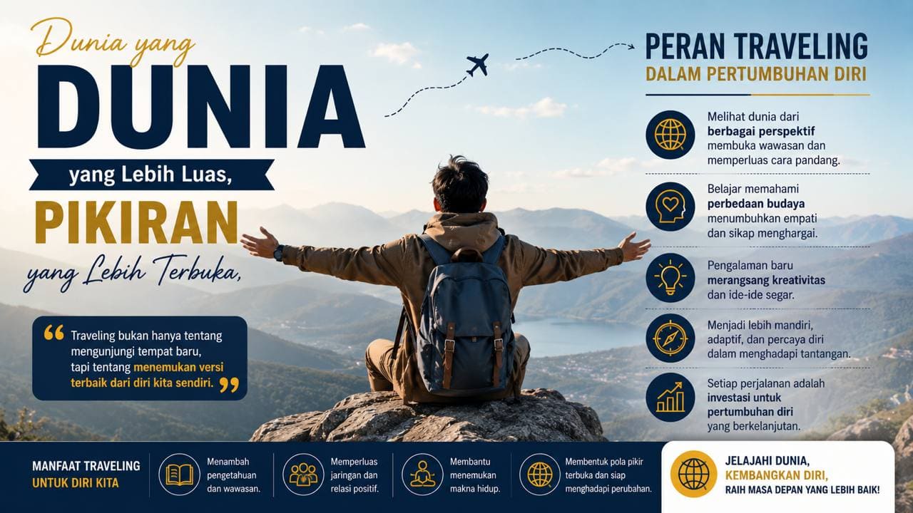 Dunia yang Lebih Luas, Pikiran yang Lebih Terbuka, Peran Traveling dalam Pertumbuhan Diri.