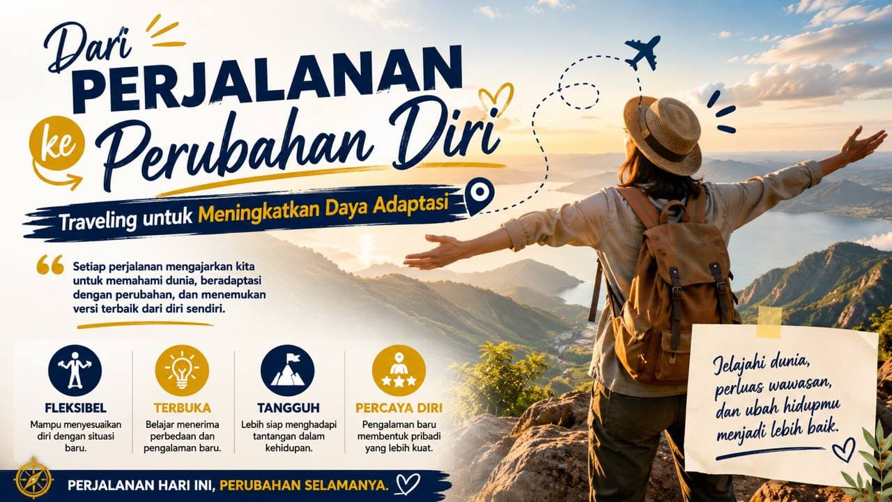 Dari Perjalanan ke Perubahan Diri, Traveling untuk Meningkatkan Daya Adaptasi.