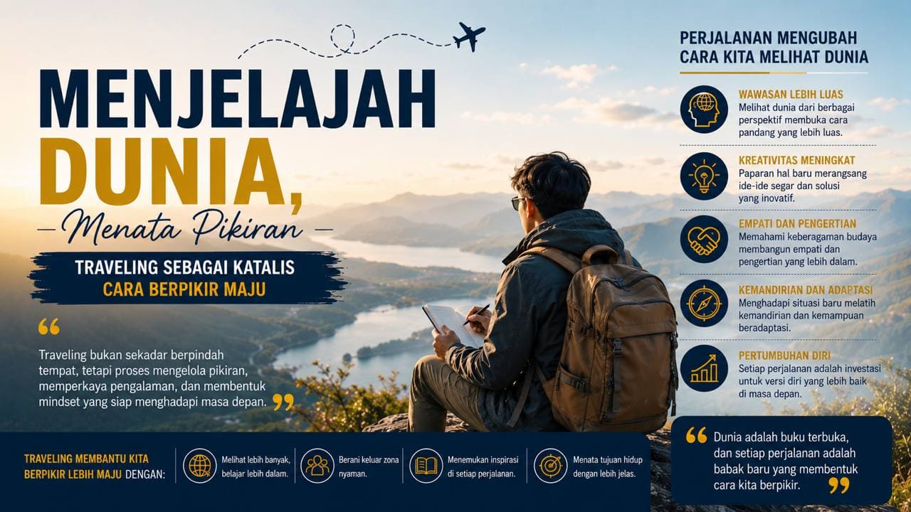 Menjelajah Dunia, Menata Pikiran, Traveling sebagai Katalis Cara Berpikir Maju.